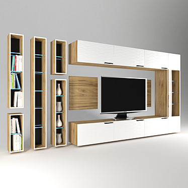 Modern Acrylic TV Stand 3D model image 1 