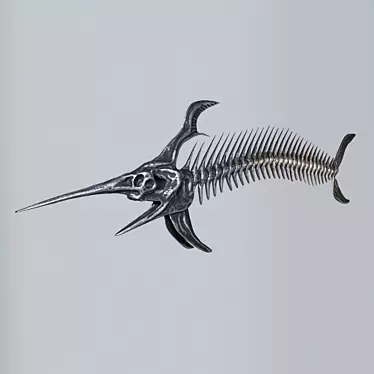 Metal Fish Skeleton Decor 3D model image 1 