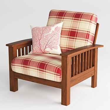 Vintage Style Armchair 3D model image 1 