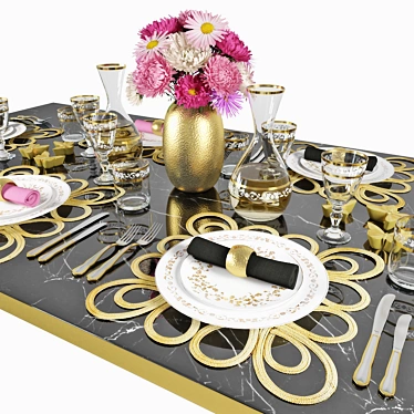 10-Piece Table Setting Ensemble 3D model image 1 