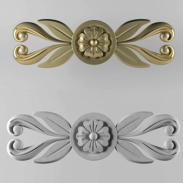 Carved Decor Element 3D model image 1 