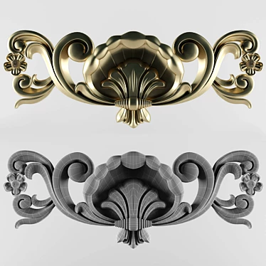 Title: Carved Decor Accent 3D model image 1 