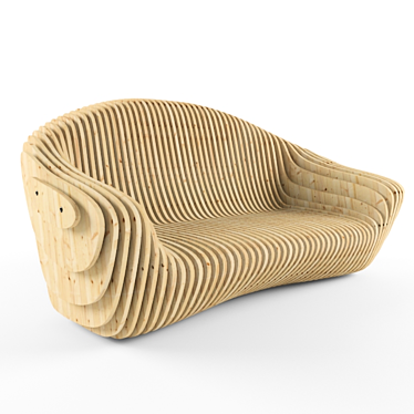 Parametric Bench: Unique Design, Functional 3D model image 1 