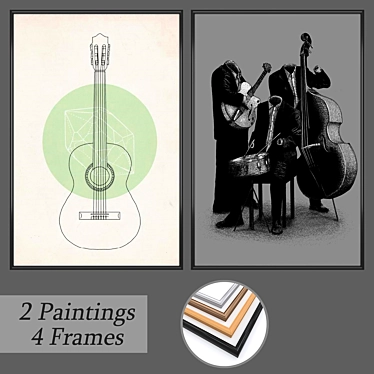 Elegant Wall Art Set 3D model image 1 