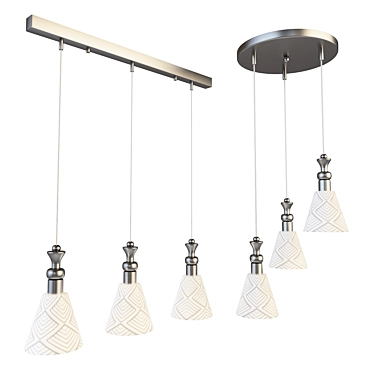 Modern Chain Pendant Lamp - Sleek Design 3D model image 1 