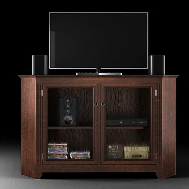 Cappuccino 55" TV Stand - Sleek and Stylish Entertainment Unit 3D model image 1 