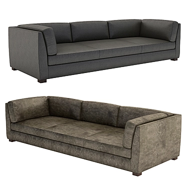 Hayden Genuine Leather Sofa 3D model image 1 