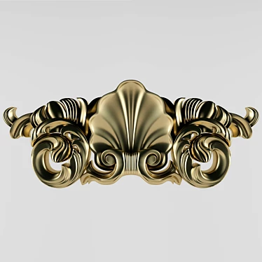 Elegant Carved Ornament 3D model image 1 