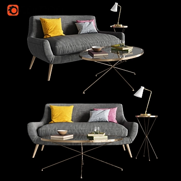 Loaf Berlin Sofa: Comfort meets style 3D model image 1 