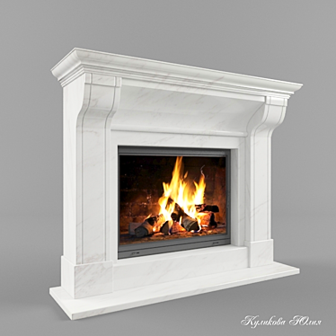 Elegant Fireplace Portal 3D model image 1 