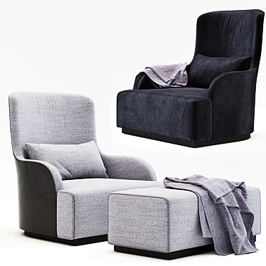 Luxurious Meridiani Liu Bergere Chair 3D model image 1 