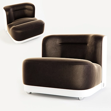 Elegant Trinom Lounge Chairs 3D model image 1 