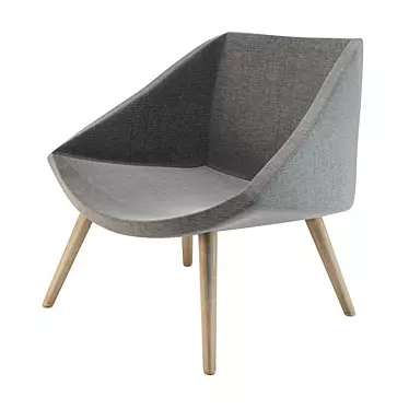 Vintage-Inspired Gray Armchair 3D model image 1 