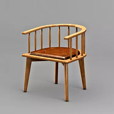 Elegant Slat Chair 3D model image 1 