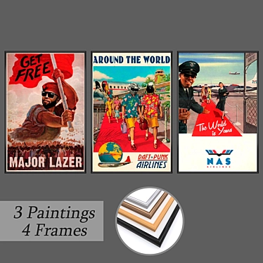 Gallery Collection: Multi-Framed Wall Art 3D model image 1 