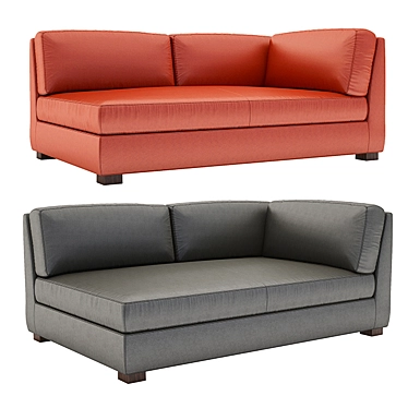  Hayden Leather Left-arm Sofa - 2014 Version 3D model image 1 