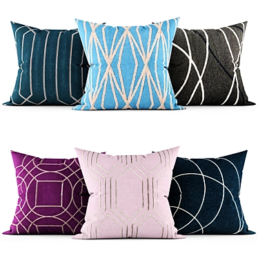 Cozy Accents: Decorative Pillows 3D model image 1 