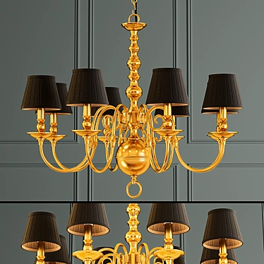 Elegant Bourbon Chandelier by Eichholtz 3D model image 1 