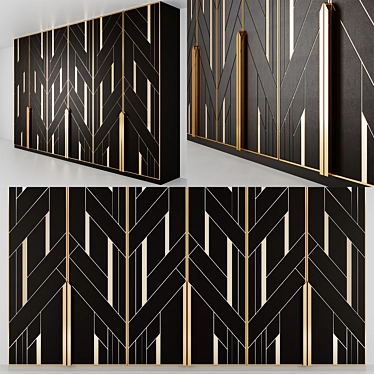 Art Deco Customizable Wardrobe 3D model image 1 