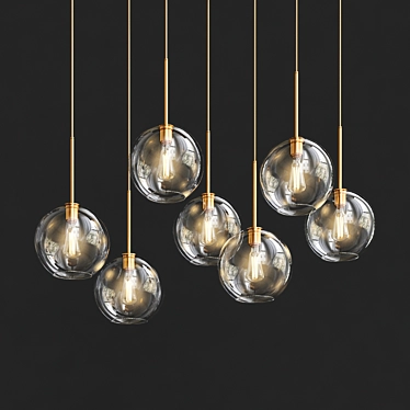 Radiant Globe Glass Lights 3D model image 1 