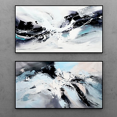 Minimalistic Abstract Paintings | Set of 5 3D model image 1 