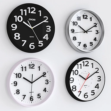 Stylish Timepiece for Walls 3D model image 1 