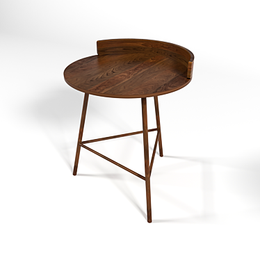Cylindrical Wooden Chair 3D model image 1 