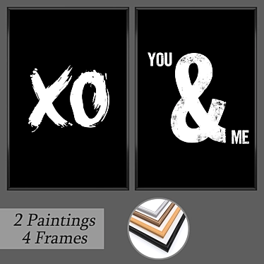 Modern Wall Art Set with Multiple Frame Options 3D model image 1 