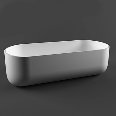 Sleek JEE-O Flow Bathtub - Sironi Design! 3D model image 1 