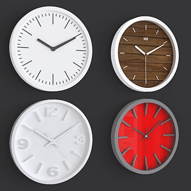 Sleek Modern Wall Clock 3D model image 1 