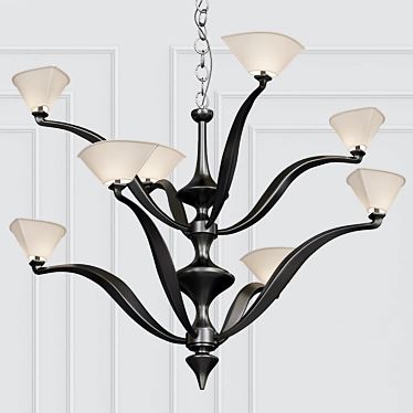 CorteZari MORGAN Chandelier: Elegant and Sleek 3D model image 1 