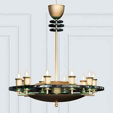 Elegant Bainbridge Chandelier 3D model image 1 