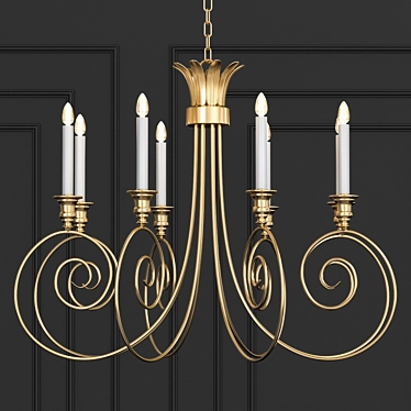 Glamorous Eyelash Chandelier 3D model image 1 