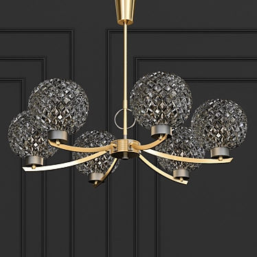 Antique French Glass Chandelier 3D model image 1 