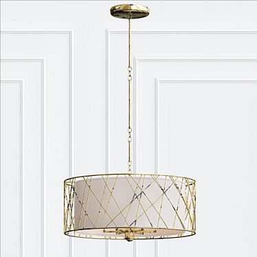 Elegant Cromwell Gold Chandelier 3D model image 1 