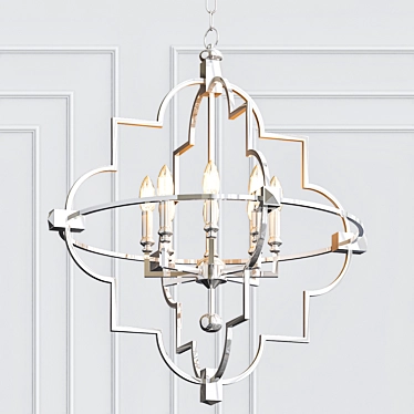 Elegant 8-Light Chandelier 3D model image 1 