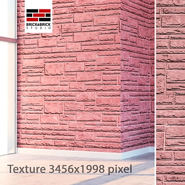 Seamless Stone Siding: Detailed Texture 3D model image 1 