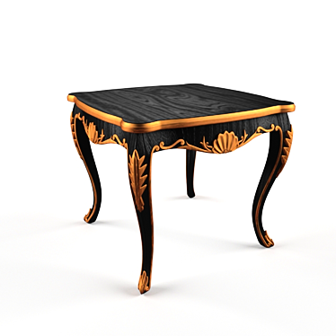 Classic Black and Brown Table 3D model image 1 