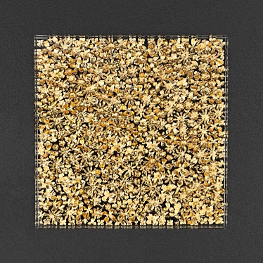 Golden Blooms Frame - 120x120cm 3D model image 1 