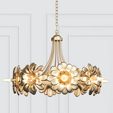 Elegant Ottoline Chandelier by Currey 3D model image 1 