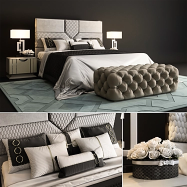 Title: FORLI Collection: FRATELLI BARRI Bed Set 3D model image 1 