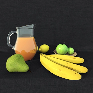 Vibrant Fruit Still Life 3D model image 1 