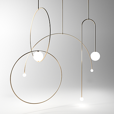 Modern Minimalist Ceiling Lights 3D model image 1 