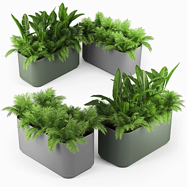 Sleek Urbilis Mod Planter 3D model image 1 