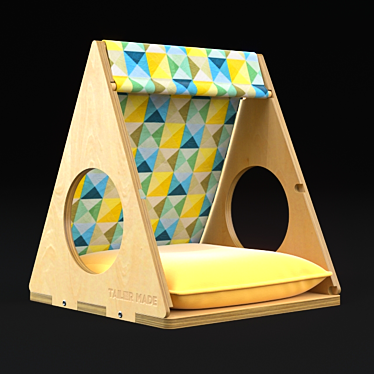 Pet Haven: Stylish Bed for Cats and Small Dogs 3D model image 1 