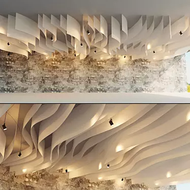 Versatile Fabric Suspended Ceiling 3D model image 1 