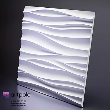 Elegant 3D Silk Panel: Artpole 3D model image 1 