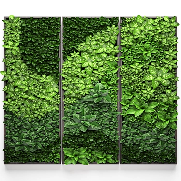 Eco-Design Green Wall Module 3D model image 1 