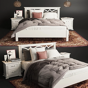Elegant 3-Piece Bedroom Set 3D model image 1 