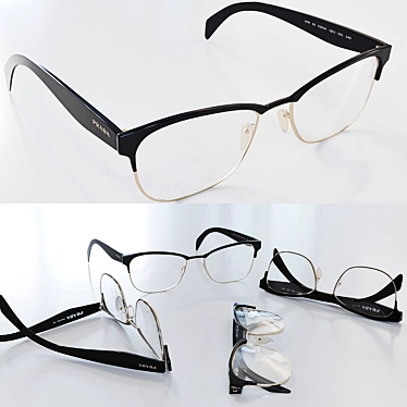 Title: Prada Designer Glasses 3D model image 1 